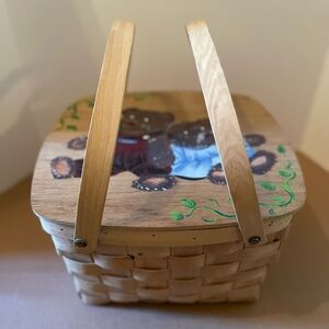 Vintage picnic basket.